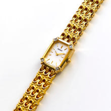 Load image into Gallery viewer, Rare Vintage 1990s 18ct Gold-Plated Ladies&#39; Seiko Quartz Watch With Diamond-Set Bezel
