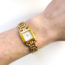 Load image into Gallery viewer, Ladies&#39; Gold-Plated Accurist Quartz Watch with Beige Square Dial
