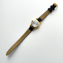 Load image into Gallery viewer, Vintage Ladies&#39; Everite Moon Phase Quartz Watch with Black Leather Strap
