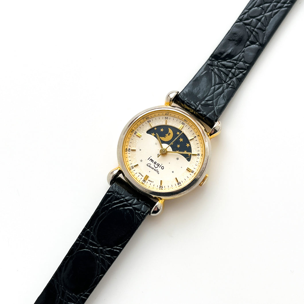 Vintage 90s Ladies' Imagio Sun & Moon Phase Quartz Watch