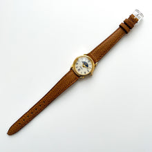 Load image into Gallery viewer, Vintage Constant Sun &amp; Moon Phase Quartz Watch with Brown Leather Strap
