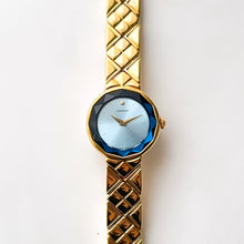 Load image into Gallery viewer, Very Rare 1990s Gold-Plated Lassale (Seiko) Quartz Watch with Blue Dial and Faceted Crystal
