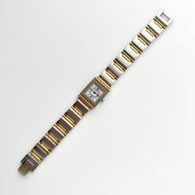 Load image into Gallery viewer, Vintage 90s Yves Saint Laurent Ladies&#39; Tank-Style Quartz Watch with Two-Tone Bracelet and White Roman Numerals
