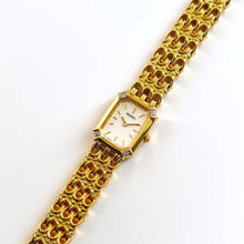 Load image into Gallery viewer, Rare Vintage 1990s 18ct Gold-Plated Ladies&#39; Seiko Quartz Watch With Diamond-Set Bezel
