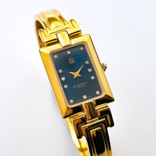 Load image into Gallery viewer, Vintage 1995 Gold-Plated Ladies&#39; Givenchy Bangle Watch with Blue Dial and Quartz Movement
