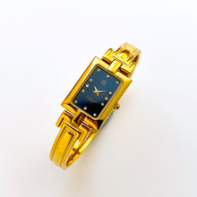 Load image into Gallery viewer, Vintage 1995 Gold-Plated Ladies&#39; Givenchy Bangle Watch with Blue Dial and Quartz Movement
