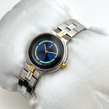 Load image into Gallery viewer, Vintage 90s Yves Saint Laurent Ladies&#39; Quartz Watch with Stainless Steel Bracelet and Blue Dial
