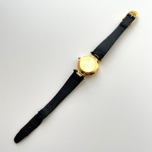 Load image into Gallery viewer, Vintage Christian Dior Gold-Plated Ladies&#39; Quartz Watch with Black Leather Strap
