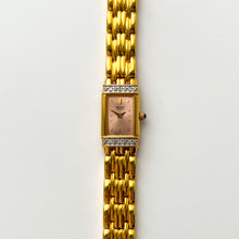 Load image into Gallery viewer, Rare Vintage 1990s 18ct Gold-Plated Ladies&#39; Seiko Quartz Watch With Diamond-Set Bezel
