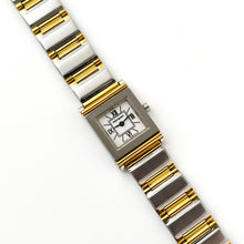 Load image into Gallery viewer, Vintage 90s Yves Saint Laurent Ladies&#39; Tank-Style Quartz Watch with Two-Tone Bracelet and White Roman Numerals
