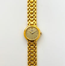 Load image into Gallery viewer, Ladies Pulsar (by Seiko) Watch with Gold-Plated Bracelet and Round Gold Dial
