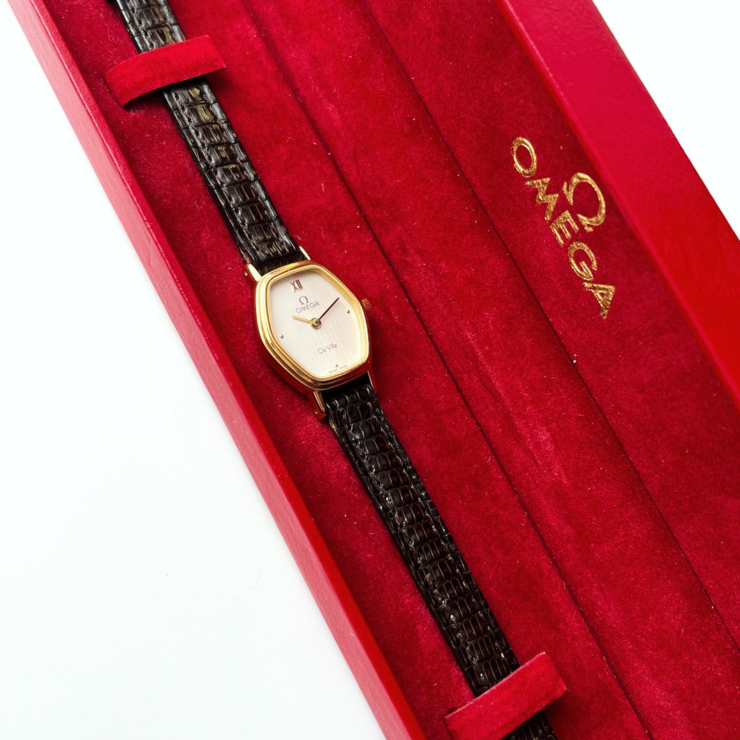 Tiny 1980s Omega De Ville Ladies' Vintage Quartz Watch - Boxed