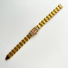 Load image into Gallery viewer, Rare Vintage 1990s 18ct Gold-Plated Ladies&#39; Seiko Quartz Watch With Diamond-Set Bezel
