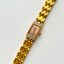 Load image into Gallery viewer, Rare Vintage 1990s 18ct Gold-Plated Ladies&#39; Seiko Quartz Watch With Diamond-Set Bezel
